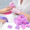 50 Pcs Sponge Nail Buffers,100/180 Grit Mini Nail Files,Mini Buffer Block Nail File for Acrylic & Natural Nails,Double-Sided Buffing Blocks for Manicure & Pedicure,Salon & Home Use(Pink-Purple) view 2