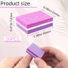 50 Pcs Sponge Nail Buffers,100/180 Grit Mini Nail Files,Mini Buffer Block Nail File for Acrylic & Natural Nails,Double-Sided Buffing Blocks for Manicure & Pedicure,Salon & Home Use(Pink-Purple) view 3