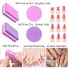 50 Pcs Sponge Nail Buffers,100/180 Grit Mini Nail Files,Mini Buffer Block Nail File for Acrylic & Natural Nails,Double-Sided Buffing Blocks for Manicure & Pedicure,Salon & Home Use(Pink-Purple) view 4