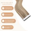 10 Pcs Invisible Tape in Hair Extensions, 20Inch Blonde Tape in Hair Extensions Synthetic, Curly Wavy Hair for Party, Music Festival, Daily Use (Silver Gray) view 2