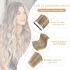 10 Pcs Invisible Tape in Hair Extensions, 20Inch Blonde Tape in Hair Extensions Synthetic, Curly Wavy Hair for Party, Music Festival, Daily Use (Silver Gray) view 3