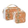 2 Pack Clear Decorative Toiletry Hanging Bag TSA Approved Chic Lily of Valley Terracotta Waterproof Clear Makeup Bag Travel Essential maquillaje para view 2