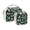 2 Pack Clear Decorative Toiletry Hanging Bag TSA Approved Marble Mint Green Water-Resistant Small Makeup Bag Mens Shaving kit maquillaje para view 2