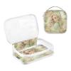 2 Pack Clear Decorative Small Toiletry Bag TSA Approved Beautiful Blonde Princess White Rose Reusable Makeup Brush Bag Travel Essential maquillaje view 3