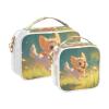 2 Pack Clear Decorative Toiletry Travel Bag TSA Approved Chibi-Style Cartoon Cute Dog Water-Resistant Makeup Brush Bag Mens Shaving kit de maquillaje view 2