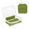 2 Pack Clear Decorative Mens Toiletry Travel TSA Approved Bright Yellow Black Strips Transparent Travel Cosmetic Bags for Women Journey Essential para maquillaje view 3