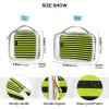 2 Pack Clear Decorative Mens Toiletry Travel TSA Approved Bright Yellow Black Strips Transparent Travel Cosmetic Bags for Women Journey Essential para maquillaje view 4
