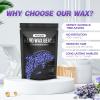 Brazilian Wax Beads 0.6lb for Sensitive Skin, Lavender Scented Hard Wax Beans for Coarse and Fine Hair Removal on Face, Bikini, Body, Professional Stripless Salon & Home Kit Refill view 2