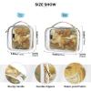 2 Pack Clear Decorative Toiletry Bag Large TSA Approved Red and Gold Chinese New Year Deer Multifunctional Cosmetic Bag Travel Mens Shaving kit de maquillaje para view 4