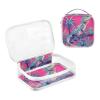 2 Pack Clear Decorative Mens Toiletry Bag TSA Approved Reptile Peach Tropical Style Transparent Small Cosmetic Bag Airport Airline Compliant maquillaje view 3