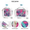 2 Pack Clear Decorative Mens Toiletry Bag TSA Approved Reptile Peach Tropical Style Transparent Small Cosmetic Bag Airport Airline Compliant maquillaje view 4