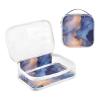 2 Pack Clear Decorative Hanging Toiletry Travel TSA Approved Marble Royal Blue Peach Gold Multifunctional Travel Cosmetic Bag Mens Shaving kit maquillaje para view 3