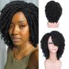 BIBHAIR Dreadlock Wigs Short Twist Braiding Synthetic Hair 8 Inches Color 1B Afro Curly Faux Locs Wig for Women and Men view 1