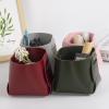 1Pcs PU Leather Storage Box Nordic Desktop Decorate Jewelry Keys Display Tray Makeup Organizer Container Plants Holder Makeup Brush Storage Box view 3