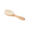 Mikinona Dense Wool Mustache Brush with Curved Handle Soft Bristle Beard and Face Cleaning Brush for Men for Grooming and Shower Use view 1