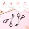 2PCS Eyebrow Trimmer Scissors with Comb, Stainless Steel Eyebrow TrimmerScissors for Women and Man, Professional Precision Eye Brow Trimmer with Non-Slip Finger Grip Black view 4