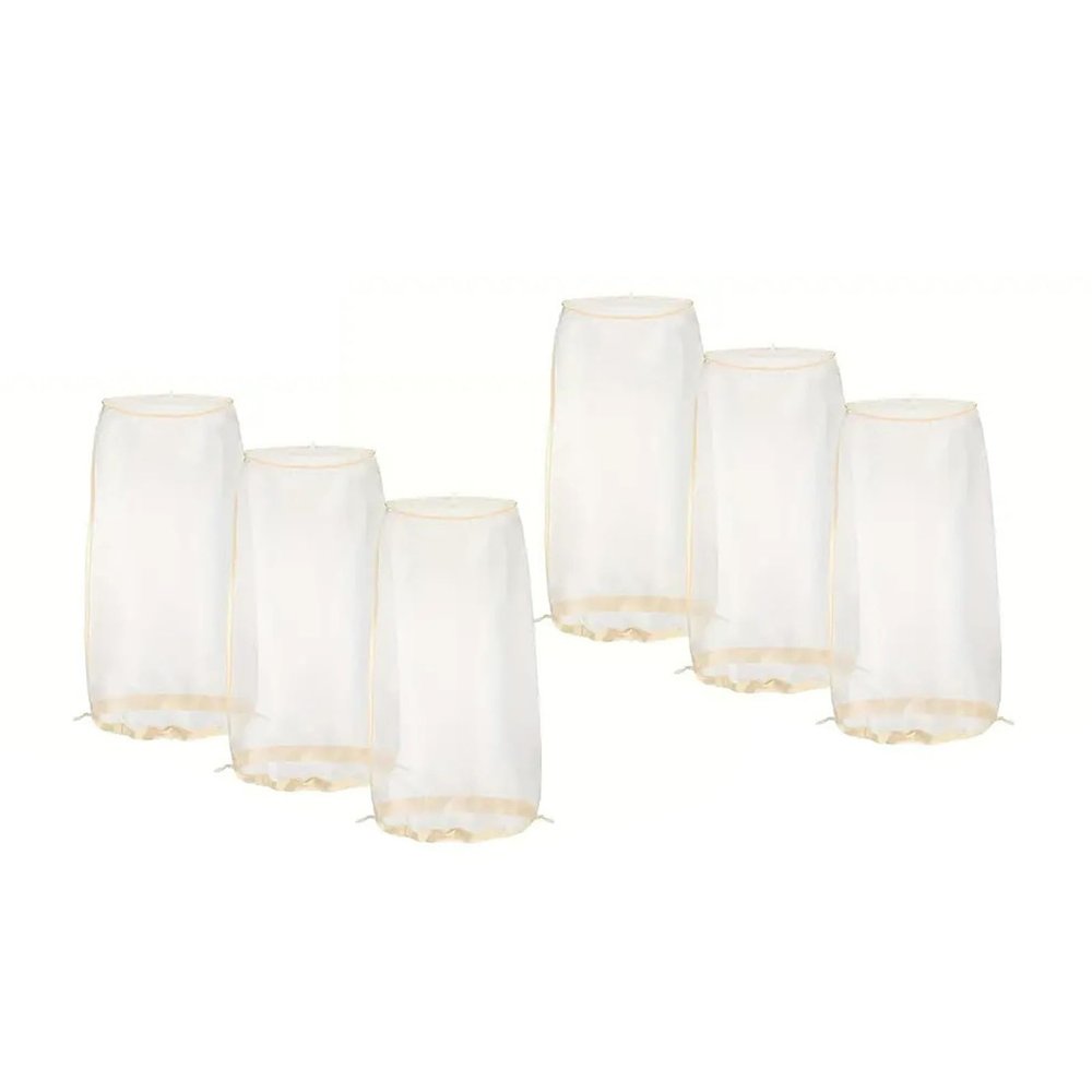 6Pcs Portable Wigs Storage Bags Adjustable Wigs Bag With Drawstring Travel Wigs Protector Professional Wigs Organized