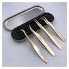 4PCS Lash Tweezers Set False Eyelash Extension Clip Pliers Eyebrow Tweezers for Hair Nail Art Soldering(D) view 1