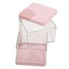 DEARMAMY 2layer Portable Jewelry Organizer Layers Rotating Storage Case for Makeup Sponges Pads and Small Accessories Elegant Dustproof Design for Vanity and Home Use view 1