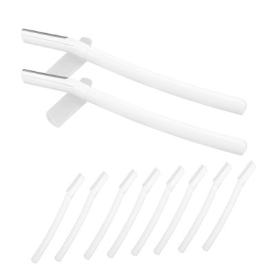 Healeved 10pcs Eyebrow Razor Set Facial Hair Trimmer Tools with Cover for Precise Eyebrow Shaping and Face Hair Removal Portable and Lightweight for Travel and Daily Use