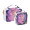 2 Pack Clear Decorative Mens Toiletry Bags for Traveling TSA Approved Anime Girl Psychedelic Transparent Makeup Brush Bag Mens Shaving kit de maquillaje para view 2