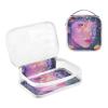 2 Pack Clear Decorative Mens Toiletry Bags for Traveling TSA Approved Anime Girl Psychedelic Transparent Makeup Brush Bag Mens Shaving kit de maquillaje para view 3