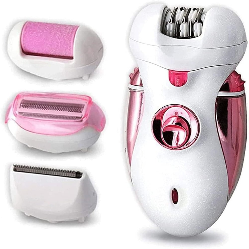 Datianu Hair Removal Epilator for Women Rechargeable Electric Razor Shaver, 4 in 1 Multi-Function Electric Razor, Dry & Wet Available