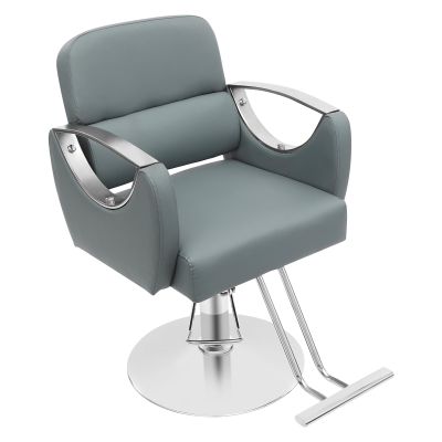 360 Rotatable Hairdressing Chair, Hydraulic Barber Chair, Reclining Salon Hair Chairs with Height Adjustable, Aluminium Alloy Footrest, Beauty Spa Cosmetology Shampoo Equipment (Haze blue)