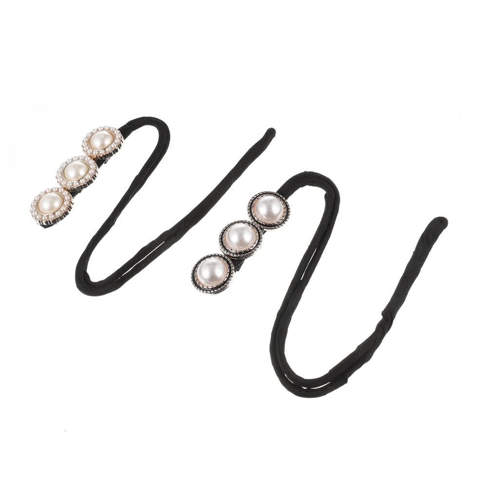 VICASKY 2Pcs Pearl Hair Bun Maker Hair Donut Bun Holder DIY Hairstyle Tools for Women Girls Elegant Hair Bun Former Accessories for Daily and Special Occasion Styling