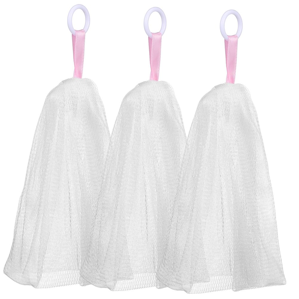 AUTSUPPL 3pcs Net Soap Soap Saver for Face Wash Maker Facial Cleanser Frother Compact Storage Pouch