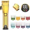 HUANGJIAVT Hair Clippers for Men, Professional LED Digital Display Trimmer, Adjustable Rechargeable Cutting Machine, Low Noise & Vibration view 3