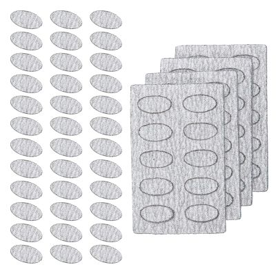 200 PCS Grit Sandpaper Sheets, 100/150/180/240 Nail Paper Sheets Self-Adhesive Nail Pads Nails Care Tools Polishing Sandpaper Slant Heads Art Pre-Polishing Sandpapers for Home Salon Nails and Foot