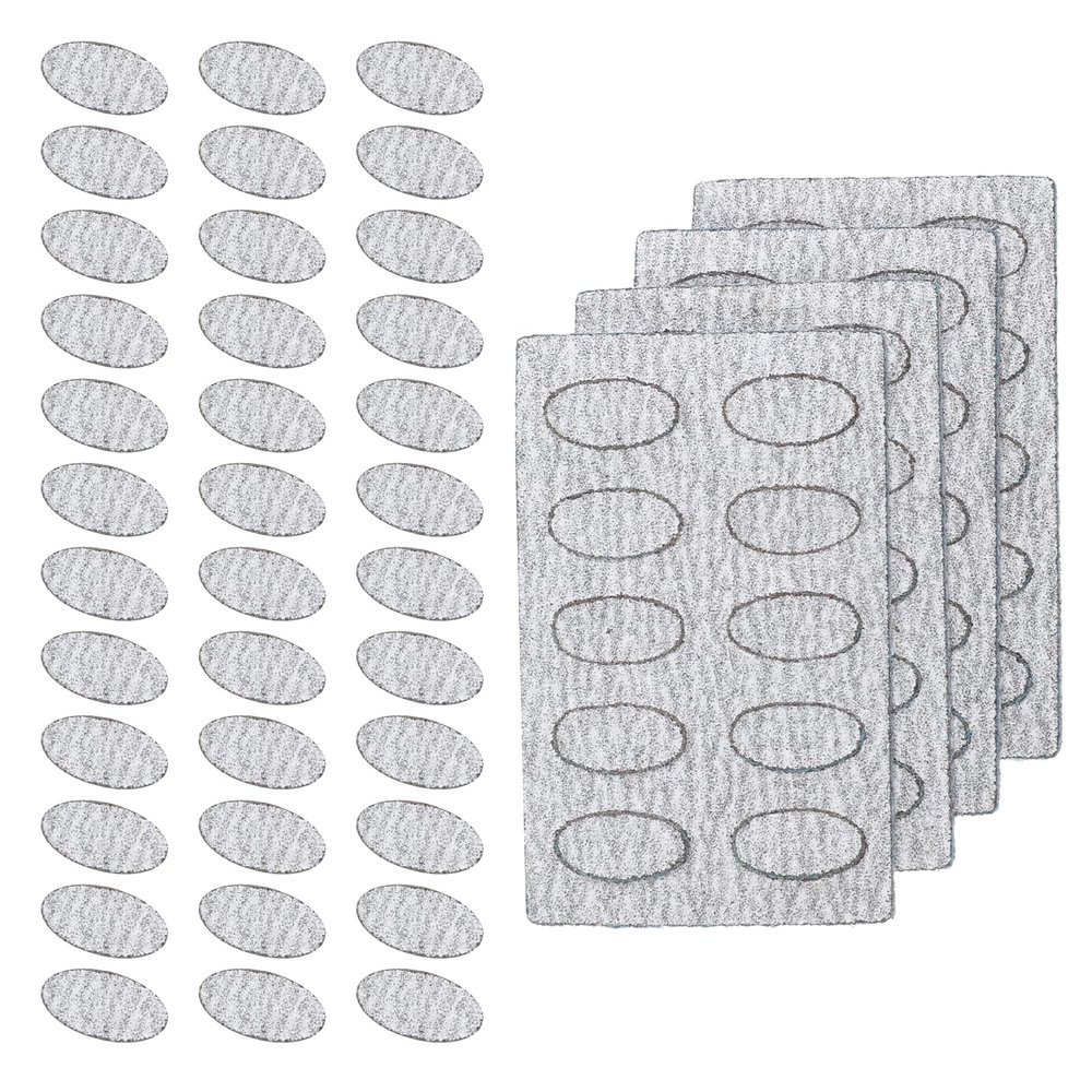 200 PCS Grit Sandpaper Sheets, 100/150/180/240 Nail Paper Sheets Self-Adhesive Nail Pads Nails Care Tools Polishing Sandpaper Slant Heads Art Pre-Polishing Sandpapers for Home Salon Nails and Foot