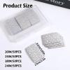 200 PCS Grit Sandpaper Sheets, 100/150/180/240 Nail Paper Sheets Self-Adhesive Nail Pads Nails Care Tools Polishing Sandpaper Slant Heads Art Pre-Polishing Sandpapers for Home Salon Nails and Foot view 2