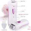 Datianu Hair Removal Epilator for Women Rechargeable Electric Razor Shaver for Body, Cordless Hair Shavers Set with Callus Remover view 4