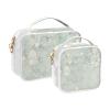 2 Pack Clear Decorative Toiletry Bags for Traveling Women TSA Approved Light Green Luxury Marble Texture Portable Cosmetic Bags for Women Travel Set Airport Airline Compliant Bolsa de almacenamiento view 2