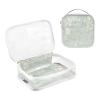 2 Pack Clear Decorative Toiletry Bags for Traveling Women TSA Approved Light Green Luxury Marble Texture Portable Cosmetic Bags for Women Travel Set Airport Airline Compliant Bolsa de almacenamiento view 3