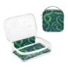 2 Pack Clear Decorative Mens Toiletry Bags for Traveling TSA Approved Cartoon Snake Fluorescent Green Scary Transparent Cosmetic Travel Bag Shaving Essentials para maquillaje view 3