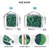 2 Pack Clear Decorative Mens Toiletry Bags for Traveling TSA Approved Cartoon Snake Fluorescent Green Scary Transparent Cosmetic Travel Bag Shaving Essentials para maquillaje view 4