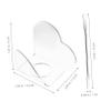 Angoily 1set Acrylic Heart Makeup Mixing Palette Spatula Set for Foundation Blending for Makeup Artists and Beauty Enthusiasts Easy to Clean and Use view 2