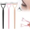 Eyelash Comb Eyelash Separator Tool, Arc Designed Eyelash Comb Separator, Eyelash Brush Separator With Metal Teeth Eyelashes Grooming Tool for Eye Cosmetic Brush Tool (Mix, 3pcs) view 1