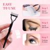 Eyelash Comb Eyelash Separator Tool, Arc Designed Eyelash Comb Separator, Eyelash Brush Separator With Metal Teeth Eyelashes Grooming Tool for Eye Cosmetic Brush Tool (Mix, 3pcs) view 4