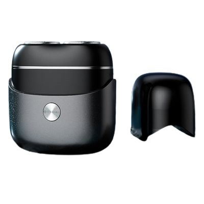 Pocket Shaver, Rechargeable Travel Groomer, Type-C Charging, 6.2x7cm Full Body Washable, Magnetic Electric Shaver, Double Head for Men Environments and a Cutter Head