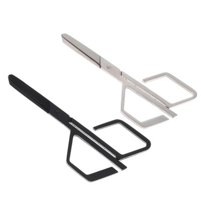 CALLARON 2pcs Manual Nose Hair Removal Scissors Hair Scissors for Women Men Stainless Steel Nose Trimmer Eyebrow