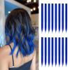 HappClan Blue Hair Extensions Clip in, 16 Pcs Colored Highlights Hair Extensions Synthetic, 22 inch Rainbow Hairpieces for Girls Women Favor Gift & Dress Up Fashion Party Birthday (Blue Hair) view 1