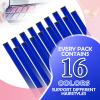 HappClan Blue Hair Extensions Clip in, 16 Pcs Colored Highlights Hair Extensions Synthetic, 22 inch Rainbow Hairpieces for Girls Women Favor Gift & Dress Up Fashion Party Birthday (Blue Hair) view 2