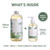 ROMIIE ZOI Liquid Hand Soap Gift Set, Eucalyptus Mint, 750ml+236ml view 3