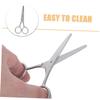 VICASKY 4pcs Tip Stainless Scissors for Eyebrow and Facial Hair Trimming Compact Grooming Tool for Safe and Precise Use Go view 3