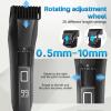 Beatslm Beard Trimmer for Men, 20 Length Adjustable, Cordless Waterproof Clippers, Stainless Steel T-Blade for Precision Facial Hair Trimming with 2 Guide Combs, Travel Lock, LED Display view 3