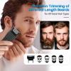 Beatslm Beard Trimmer for Men, 20 Length Adjustable, Cordless Waterproof Clippers, Stainless Steel T-Blade for Precision Facial Hair Trimming with 2 Guide Combs, Travel Lock, LED Display view 4